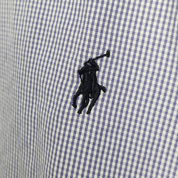 Ralph Lauren Men's Blake Blue Checkered Shirt Long Sleeve XXL - Picture 9 of 9